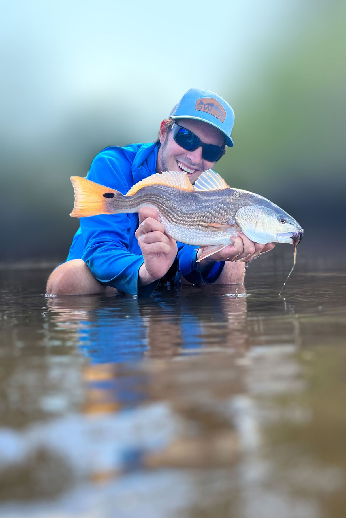 A redfish I caught on a fly rod at low tide. 