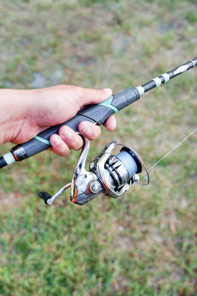 A picture of my Shimano Stradic 2500 on a rod. 